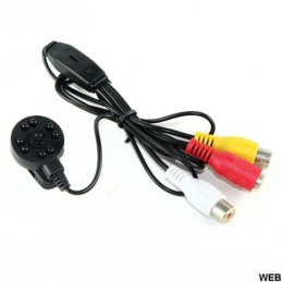 Microtelecamera AHD 3.6mm a colori con microfono 8 LED IR
