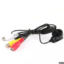 Microtelecamera AHD 3.6mm a colori con microfono 8 LED IR
