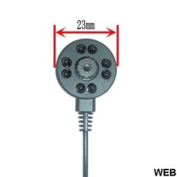 Microtelecamera AHD 3.6mm a colori con microfono 8 LED IR