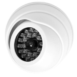 Telecamera di sicurezza con LED fittizia bianca