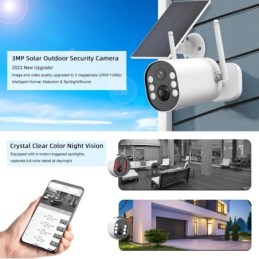 Telecamera IP WiFi 2MP 1080p con pannello solare