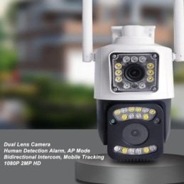 Telecamera IP WiFi con doppio obiettivo 2MP 1080p