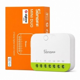 Relè smart Sonoff MINI DUO Zigbee 2 canali da incasso