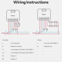 Relè smart Sonoff MINI DUO Zigbee 2 canali da incasso