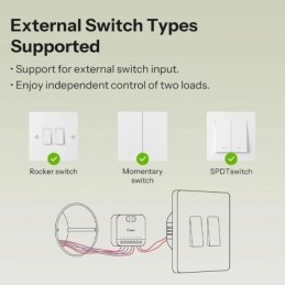 Relè smart Sonoff MINI DUO Zigbee 2 canali da incasso