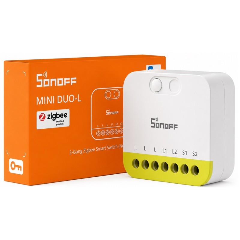 Relè smart Sonoff MINI-ZB2GS-L Zigbee 2 canali senza neutro