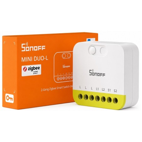 Relè smart Sonoff MINI-ZB2GS-L Zigbee 2 canali senza neutro