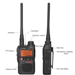 Ricetrasmittente Baofeng UV-3R VHF-UHF con auricolare