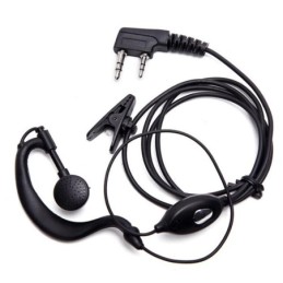 Auricolare per walkie talkie BAOFENG microfono e tasto PTT doppio Jack 2 Pin