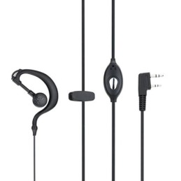 Auricolare per walkie talkie BAOFENG microfono e tasto PTT doppio Jack 2 Pin