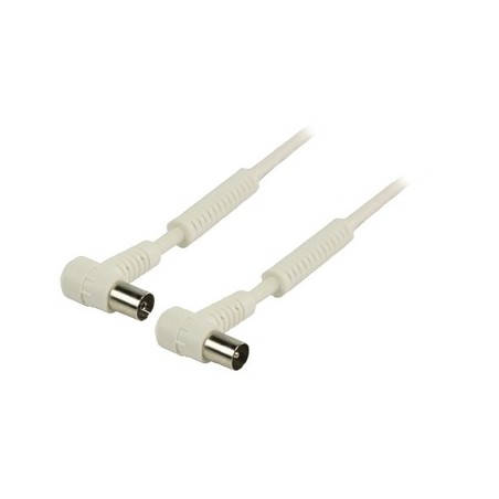 Cavo Coassiale ad Angolo Coassiale Maschio - Femmina Coax (IEC) 25m Bianco