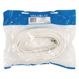 Cavo Coassiale ad Angolo Coassiale Maschio - Femmina Coax (IEC) 25m Bianco