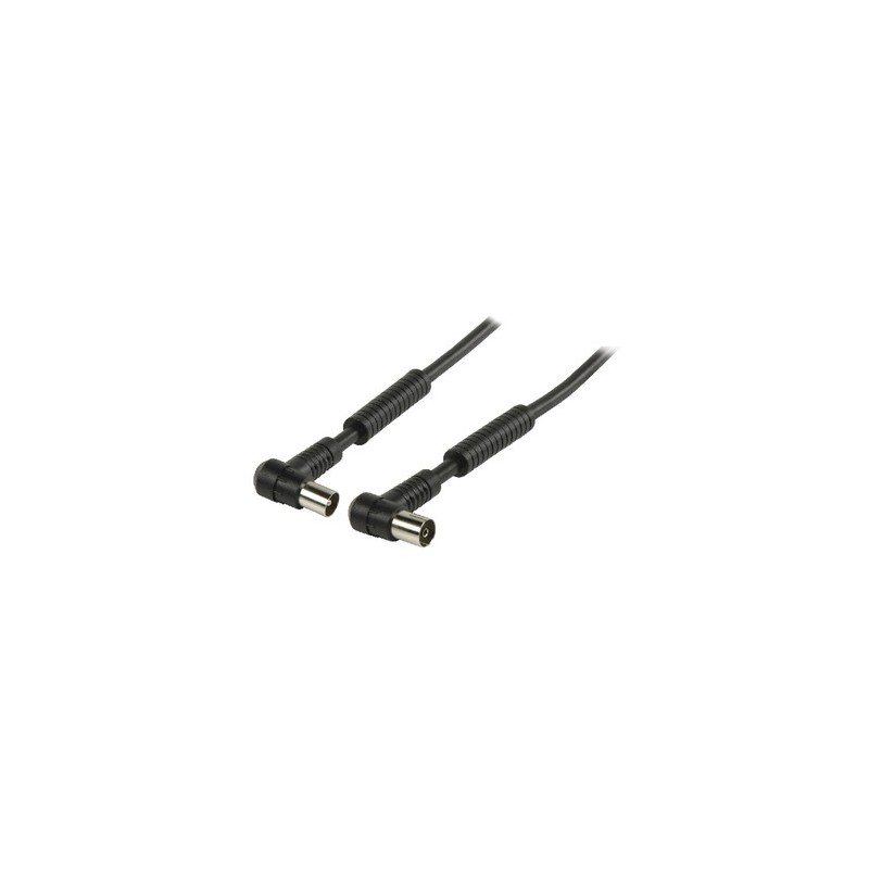Cavo Coassiale ad Angolo Coassiale Maschio - Femmina Coax (IEC) 10m Nero