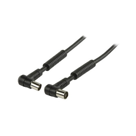 Cavo Coassiale ad Angolo Coassiale Maschio - Femmina Coax (IEC) 10m Nero