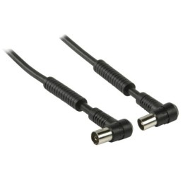 Cavo Coassiale ad Angolo Coassiale Maschio - Femmina Coax (IEC) 10m Nero