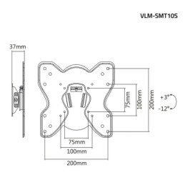 Supporto da Parete Inclinabile 19 - 42 " 30 kg