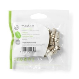 Connettore F Maschio Per Cavi Coassiali da 6,4mm confezione da 25 pezzi