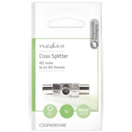 Splitter coassiale IEC (coassiale) maschio-2x IEC (coassiale) femmina