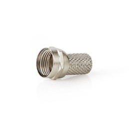 Connettore F Maschio Per Cavi Coassiali da 7,4mm | In lega di zinco | Argento | 25 pz.