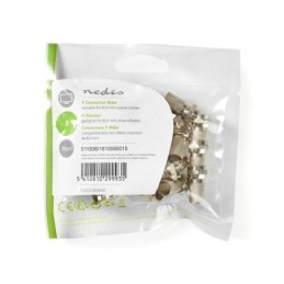 Connettore F Maschio Per Cavi Coassiali da 7,5mm confezione da 25 pezzi