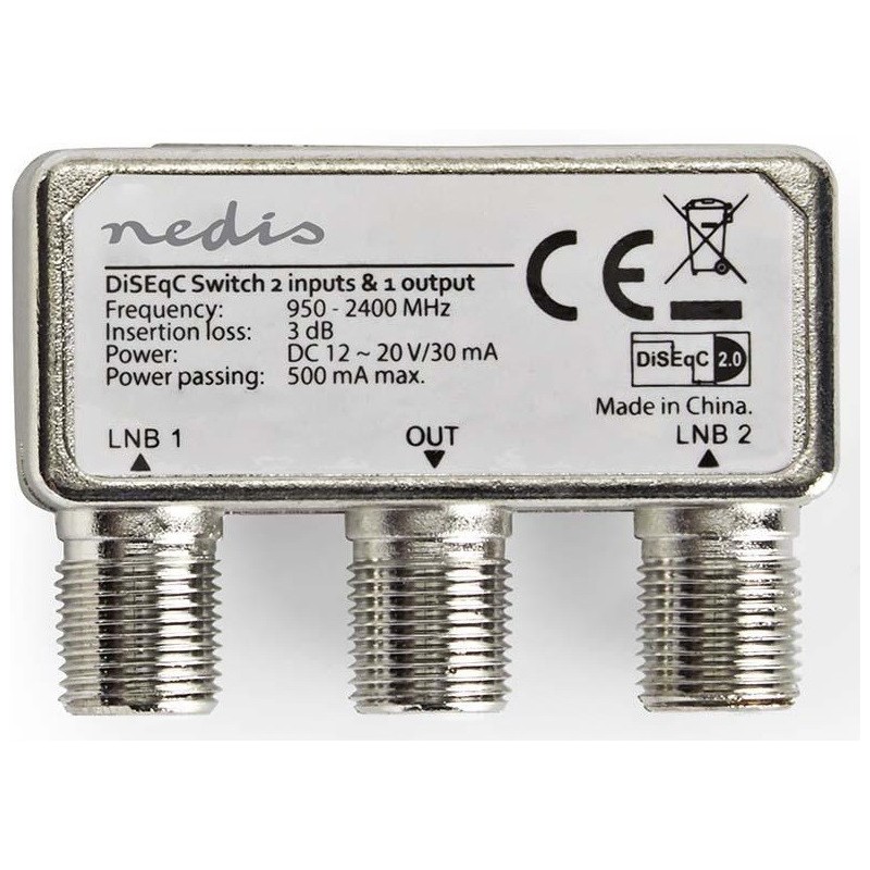 Interruttore DiSEqC 2-1 Connettore F 950-2400MHz