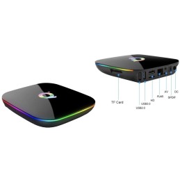 TV Box Android 10.0 Q PLUS 4gb RAM 64gb ROM con telecomando FO-Y7