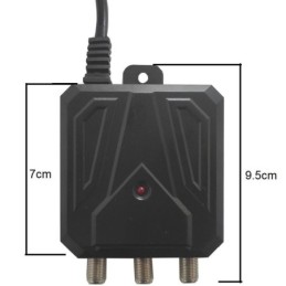 Kit antenna TV DVB-T2 con amplificatore e alimentatore 12V