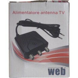 Kit antenna TV DVB-T2 con amplificatore e alimentatore 12V