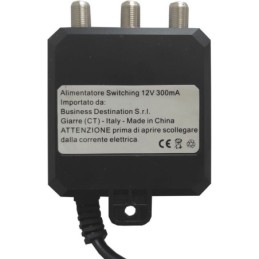 Kit antenna TV DVB-T2 con amplificatore e alimentatore 12V