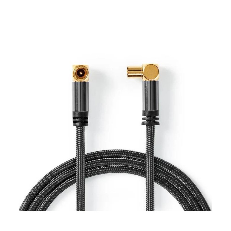 Cavo coassiale IEC maschio femmina 5 m schermato 90° placcato oro