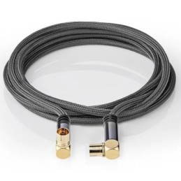 Cavo coassiale IEC maschio femmina 5 m schermato 90° placcato oro