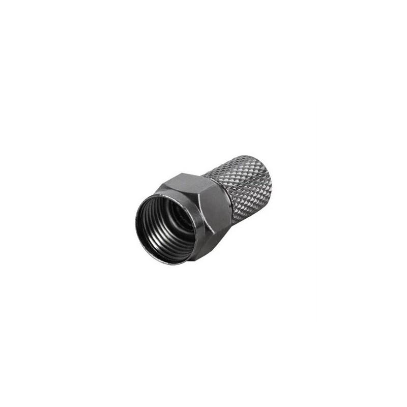 Connettore F 6,8 mm nero per cavo coassiale