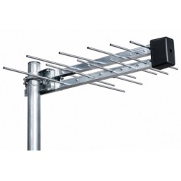 Kit antenna TV DVB-T2 con 2 antenne UHF e centralina