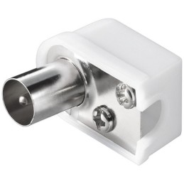 Spina coassiale IEC angolare a vite  per cavo TV antenna - confezione 10 pezzi