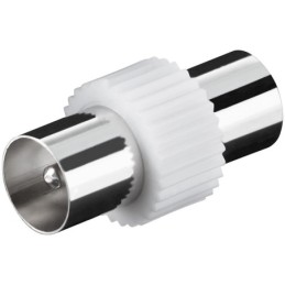 Adattatore coassiale spina-spina 75 Ohm per cavo TV SAT - confezione da 10 pezzi