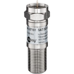 Attenuatore SAT 6 dB spina F presa F 75 Ohm