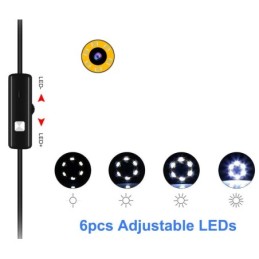 Telecamera endoscopica USB/micro-USB/USB type C con luce LED 5 metri