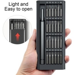 Set cacciavite di precisione con punte magnetiche 25 pezzi