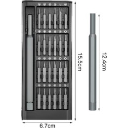 Set cacciavite di precisione con punte magnetiche 25 pezzi