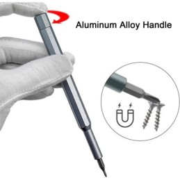 Set cacciavite di precisione con punte magnetiche 25 pezzi