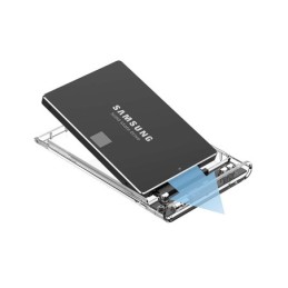 Box per disco esterno 2.5" USB 3.0 in plastica trasparente