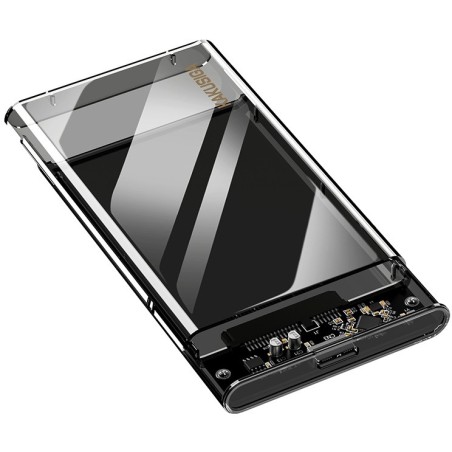 Box per disco esterno 2.5" USB 3.0 in plastica trasparente