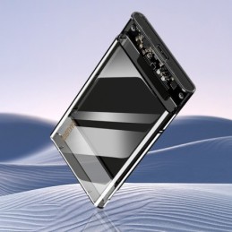 Box per disco esterno 2.5" USB 3.0 in plastica trasparente