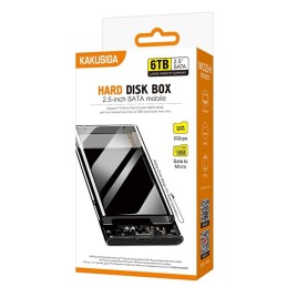 Box per disco esterno 2.5" USB 3.0 in plastica trasparente