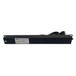 Multipresa 8 posti Schuko per armadio rack 19" con interruttore luminoso