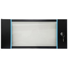 Porta in vetro temperato da 3 mm con serratura per armadio rack da 6U