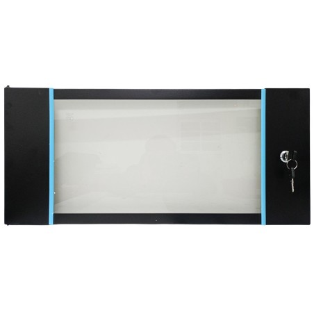 Porta in vetro temperato da 3 mm con serratura per armadio rack da 6U