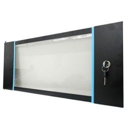Porta in vetro temperato da 3 mm con serratura per armadio rack da 6U