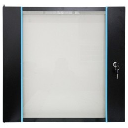 Porta in vetro temperato da 5 mm con serratura per armadio rack da 12U