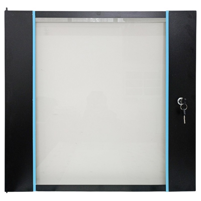 Porta in vetro temperato da 5 mm con serratura per armadio rack da 12U